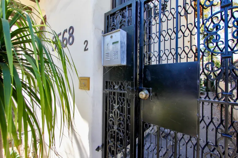 Black gates of a house in the neigorhood of Case De Juan