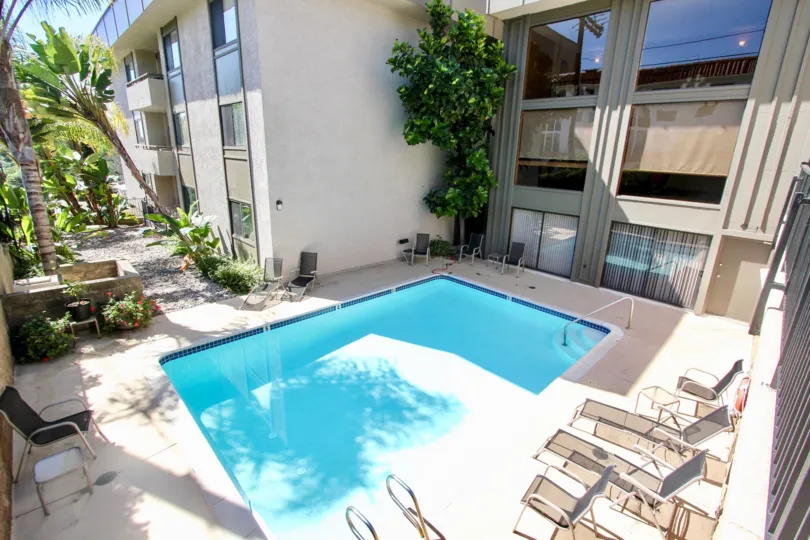 In the Apartment of Mission Crest Gardens has swimming pools and plants