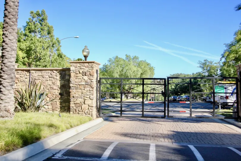 Gated Entry to the parking at the bungalows at Escala.