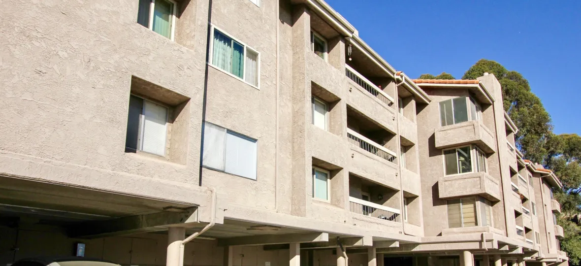 Missaion Valley California Friars Mission four story apartment.