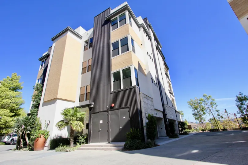 ucent  , Mission Valley  , California, bright blue sky,