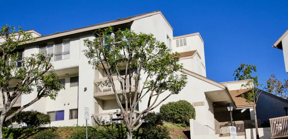 Mission Heights,  Mission Valley, California, blue sky.