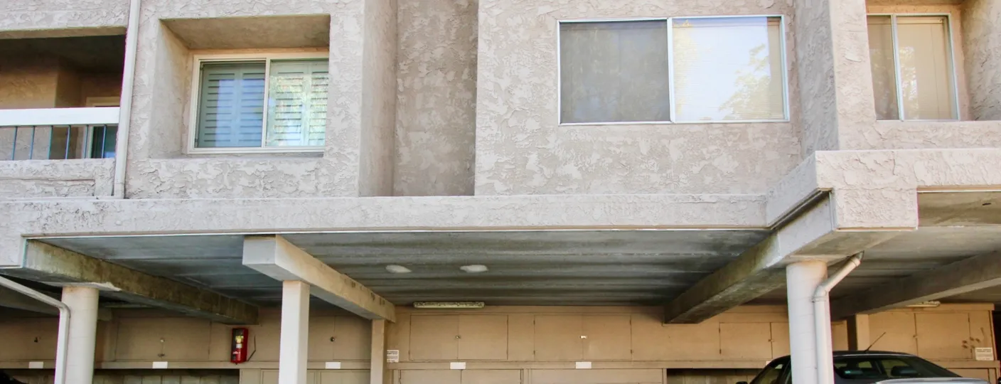 A backend view of Mission Ridge building, Mission Valley