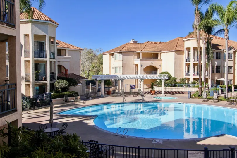 A pool in a complex in River Scene in Mission Valley CA.