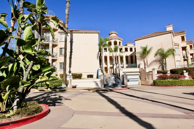 Tall domed residential building at River Scene in Mission Valley CA