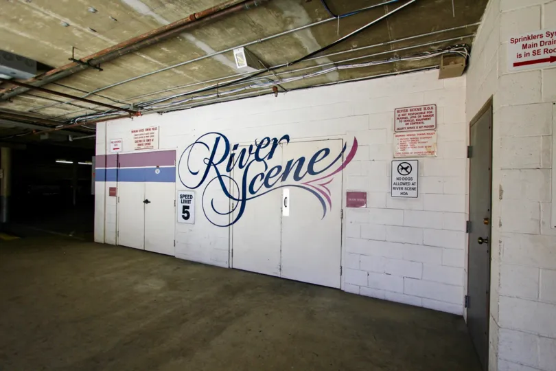 River Scene  , Mission Valley , California,old building,