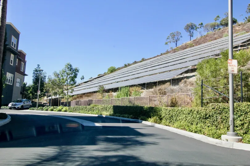 A solar panel in the Skyloft at Origen reminds me the solar panel in our village home.