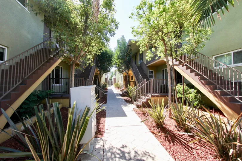 Walkway outside Adams Ave at the Park in Normal Heights, California