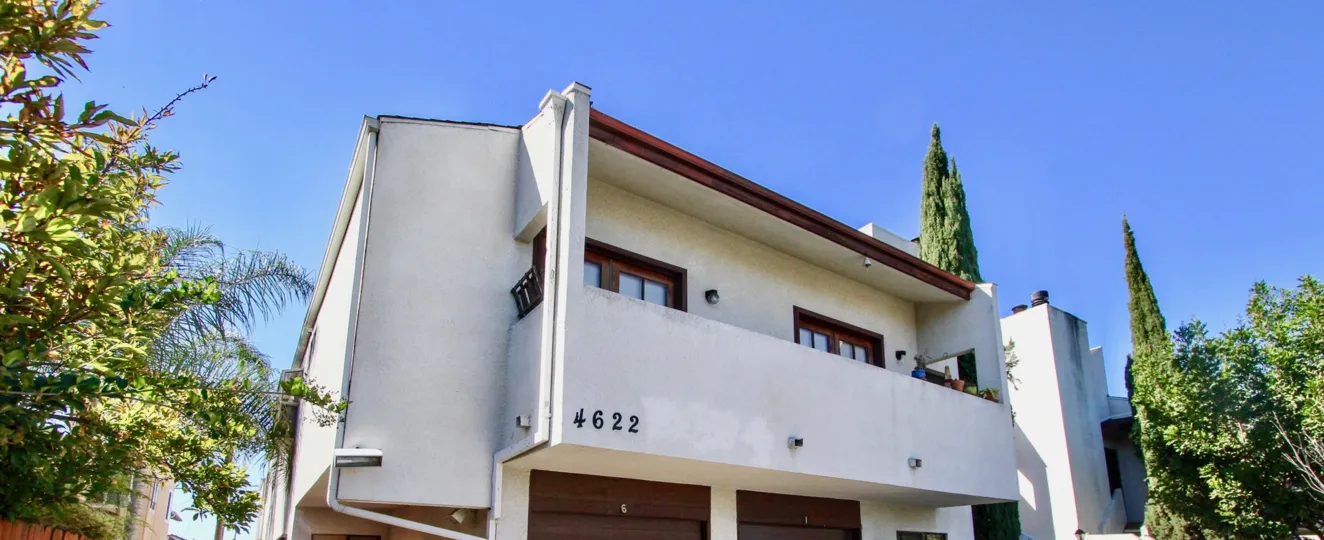 The balcony seen at Felton Park Villas in Normal Heights, California