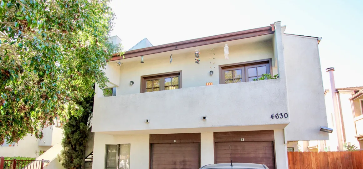 The garage seen at Felton Park Villlas in Normal Heights, California