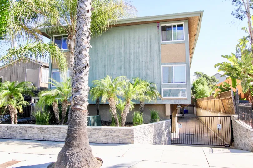 Home surrounded by palm trees in the sunny Felton Place community