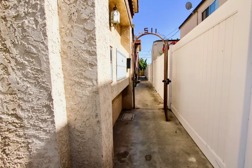 An alley marking the entrance to a home in the Madison Park community.