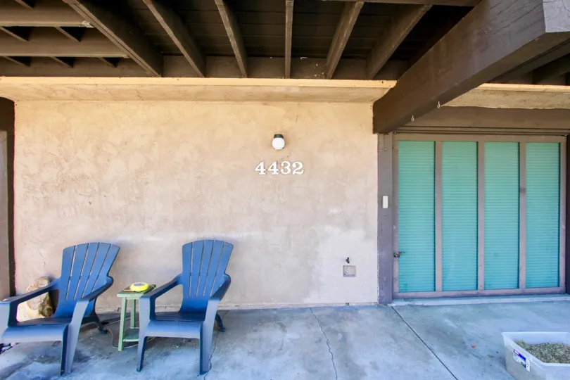 A closer feel of Apartment number 4432 and it's wood finish, Magnolia Manor, Normal Heights, california