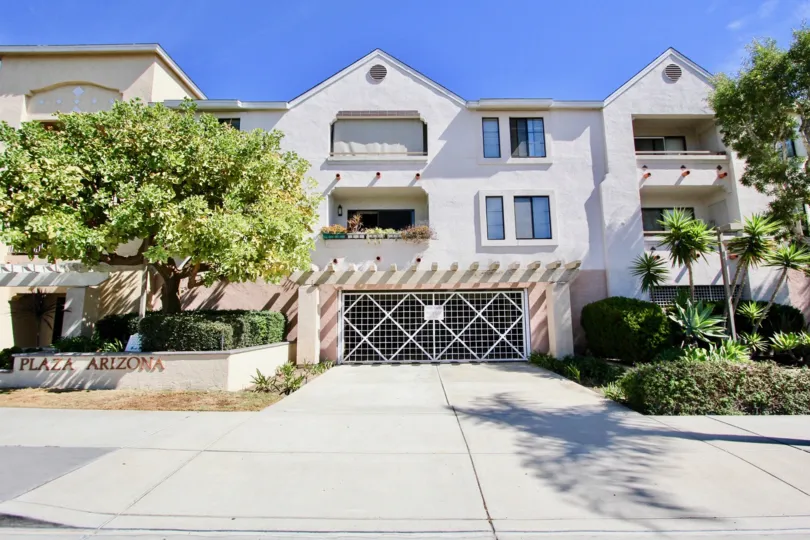 A bright clear day at Plaza Arizona in Normal Heights, California.