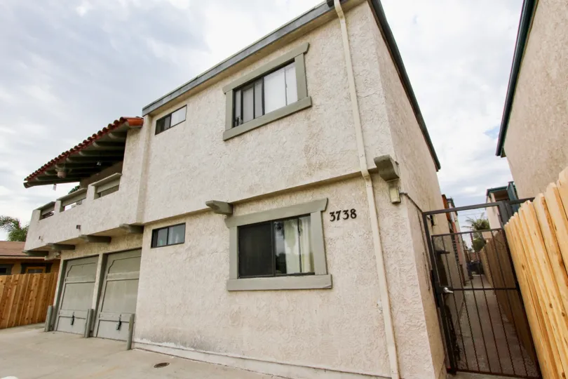 Two story residence with security gate at 33rd Street Vistas in North Park California