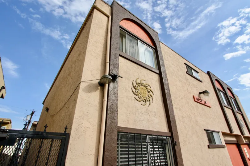 Housing with security gate at 36th Street Condos in North Park California