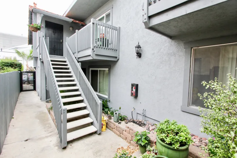Grey Stairway to 3788 Grim Avenue in the City of North Park