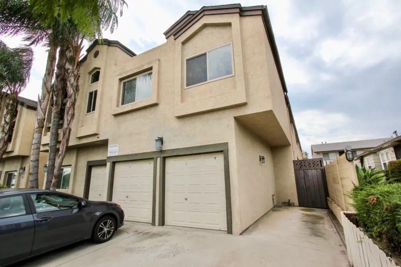 Secure entrance, including security cameras on the two story garage community of 3814 35th St in North Park, CA