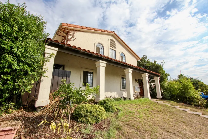 Felton St  , North Park  ,California, blue and white sky, clouds