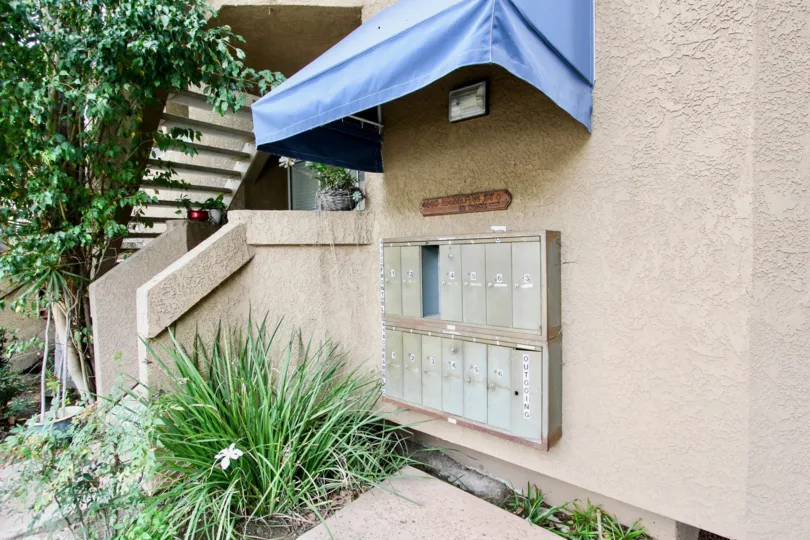 Damaged mail boxes outside of the Balboa Park Villas in North Park CA