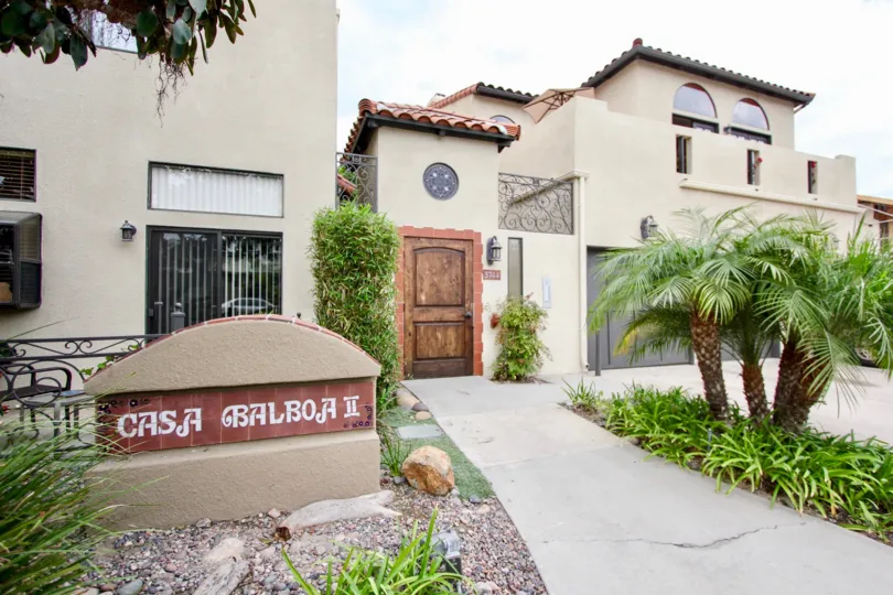 Casa Balboa II ,North Park  ,: California,name board,brown door
