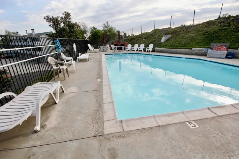 Cherokee Canyon ,North Par, California,swimming pool.white chairs