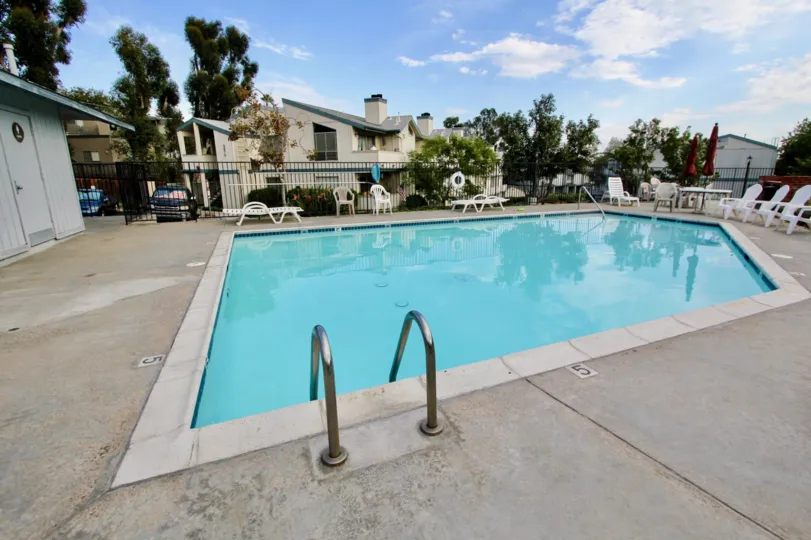 Cherokee Canyon, North Park  ,: California,swimming pool,white chairs