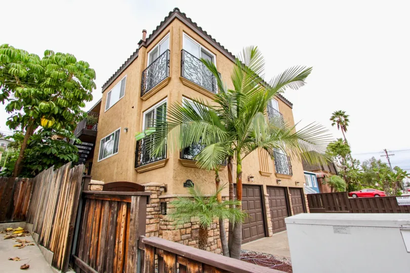 Residential building with garages at Florida Terrace in North Park California