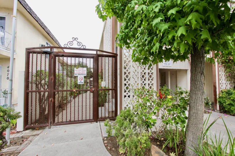 The Golden Oaks gated apartment complex in North Park, Ca.