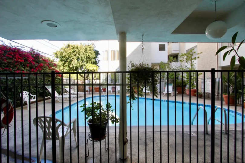 The community pool at Horizon House in North Park, CA