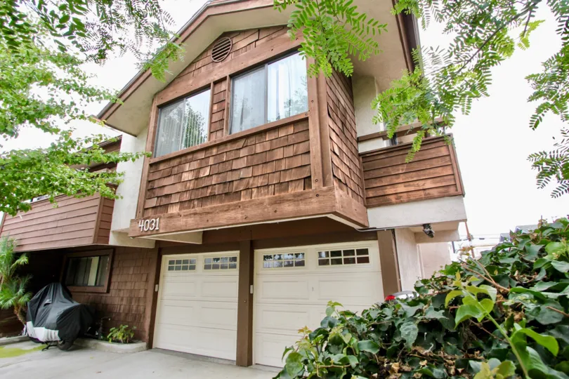 Front Entrance with Double Garage: Idaho Street Condos in North Park