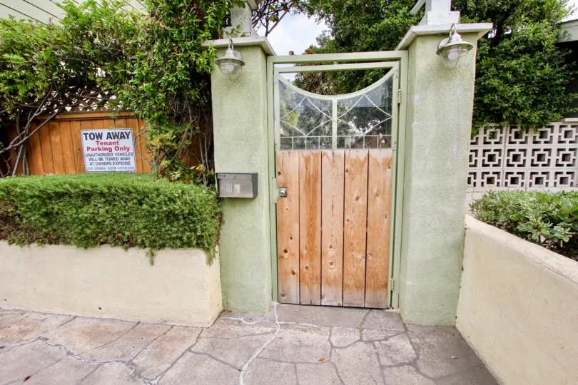 Magnolia Walk  , North Park  , California,wood and grill door,lamp