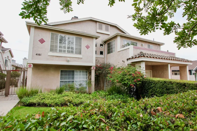 front view picture of two-story home and garden in North Park, CA