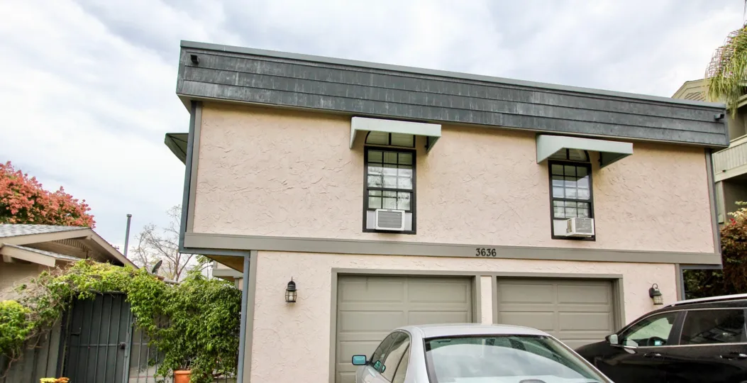 Morley Field Townhomes ,: North Park ,California,mauve building. clear sky