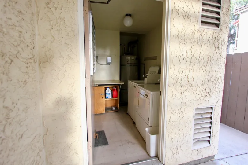 View of a laundry room in a house in the Nile Street Condos