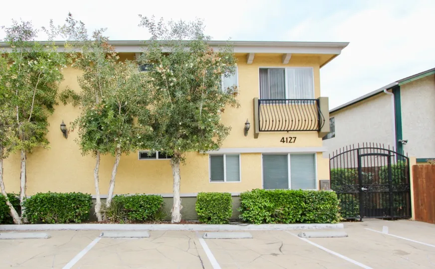 Angled view of the Palisades building in North Park, CA