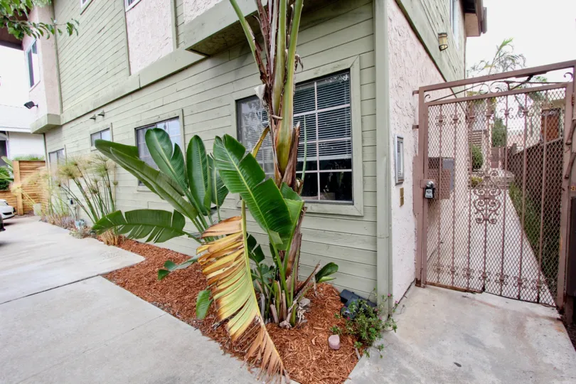 the back gate of Park Village III in North Park California