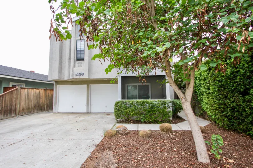 Modern House in California, multiple levels and closed off with fences