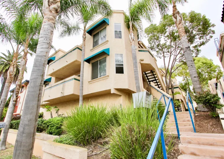 beige building trees, Villa Del Rio  ,North Park  ,: California
