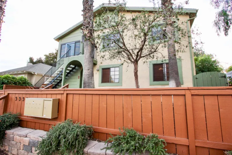 Village Herman  ,North Park  ,California, staircase, tree,arch