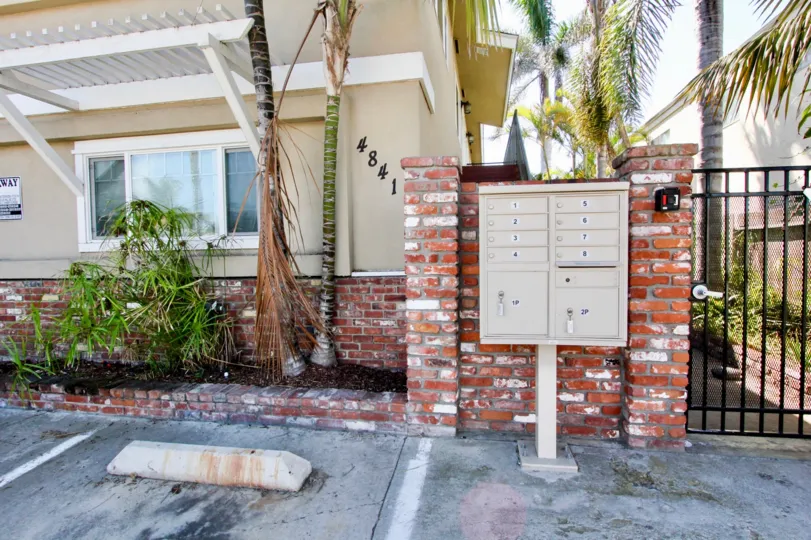 Postal box is fix inside like a Brick cover in 4841 Del Monte Ave
