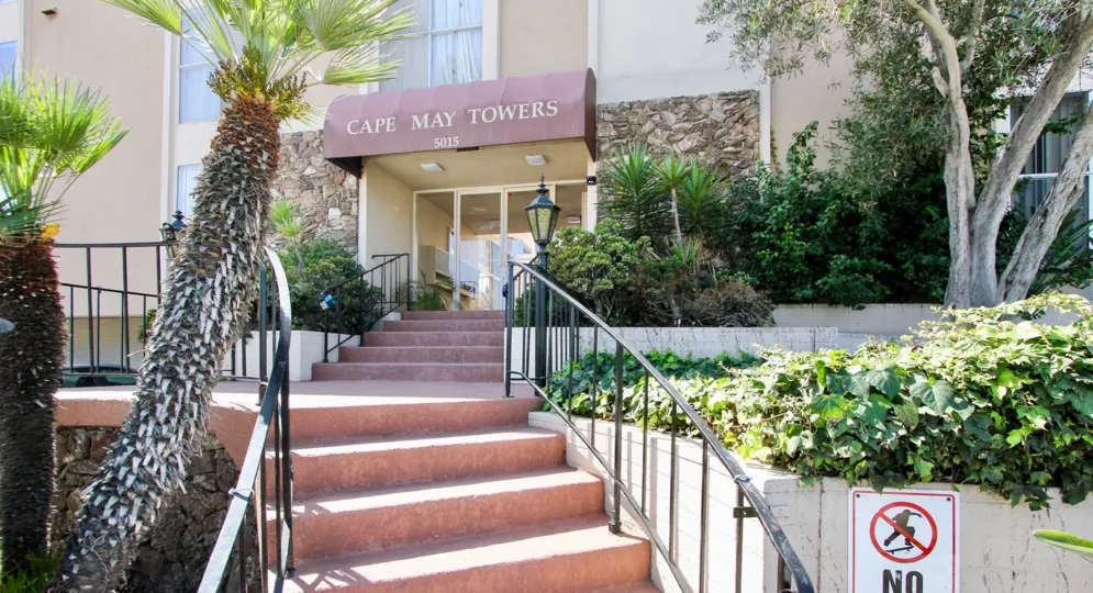 Cape May Towers is a huge nice building with nice gardening and elevation.