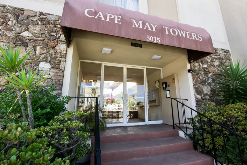 the cape may towers building located in Ocean Beach CA at address 5015.