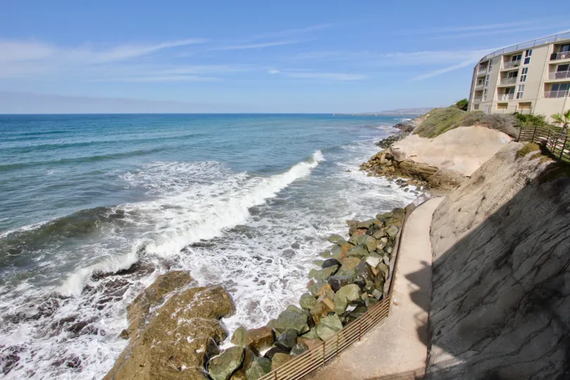 a view of a sea with Casa De La Playa apartment facing it
