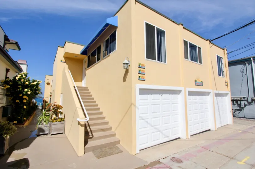 Tucked under garages at Cliff House in Ocean Beach, California.