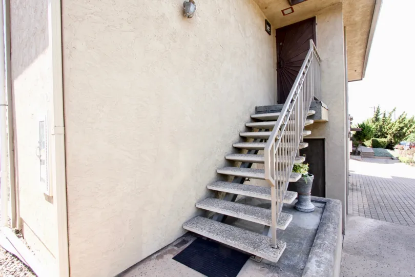A Glimpse at the side entrance at the Harbor Villas Community in Ocean Beach, CA