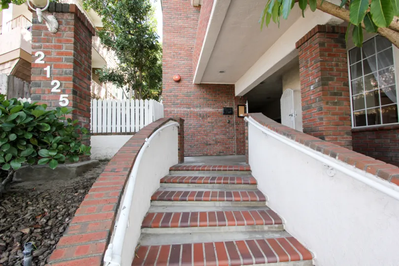 Beautiful brick accents the buildings and grounds at Poinsettia Villas.