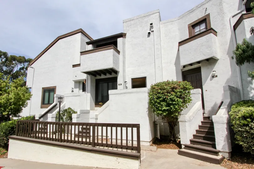 Sea Colony in Ocean Beach, California, Front Entrance to Beautiful Buildings