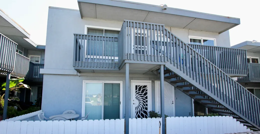 Stairs are fixed outside in the Villa that are in Spray Community