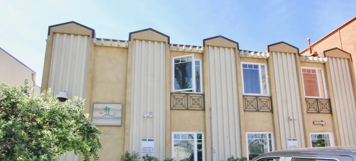 Taking a look back at the massive windows at The Beach House Community in Ocean beach, CA
